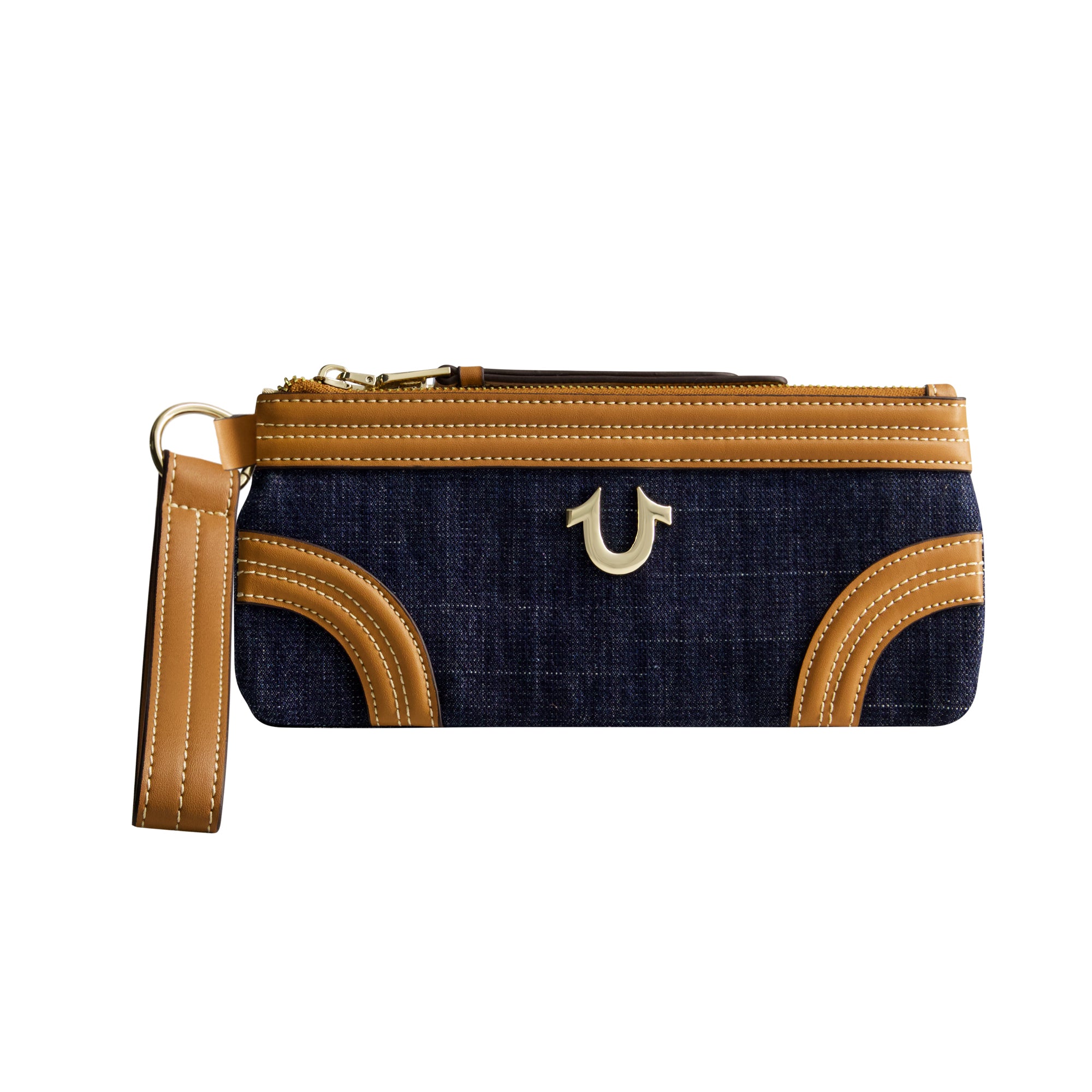 

Кошелек-браслет из денима True Religion Horseshoe, цвет dark denim