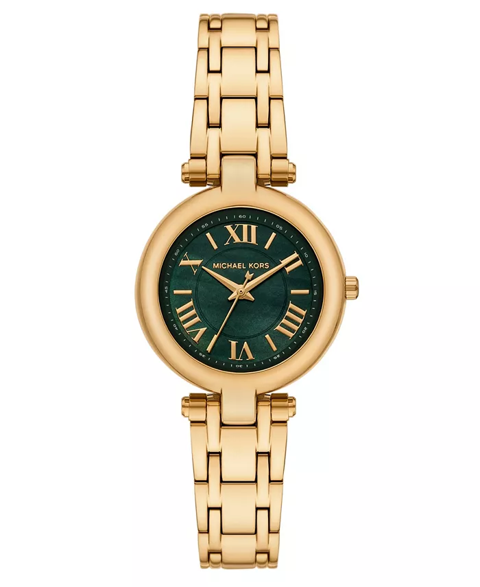 

Женские часы Laney с тремя стрелками, золотистый корпус из нержавеющей стали, 30 мм Michael Kors