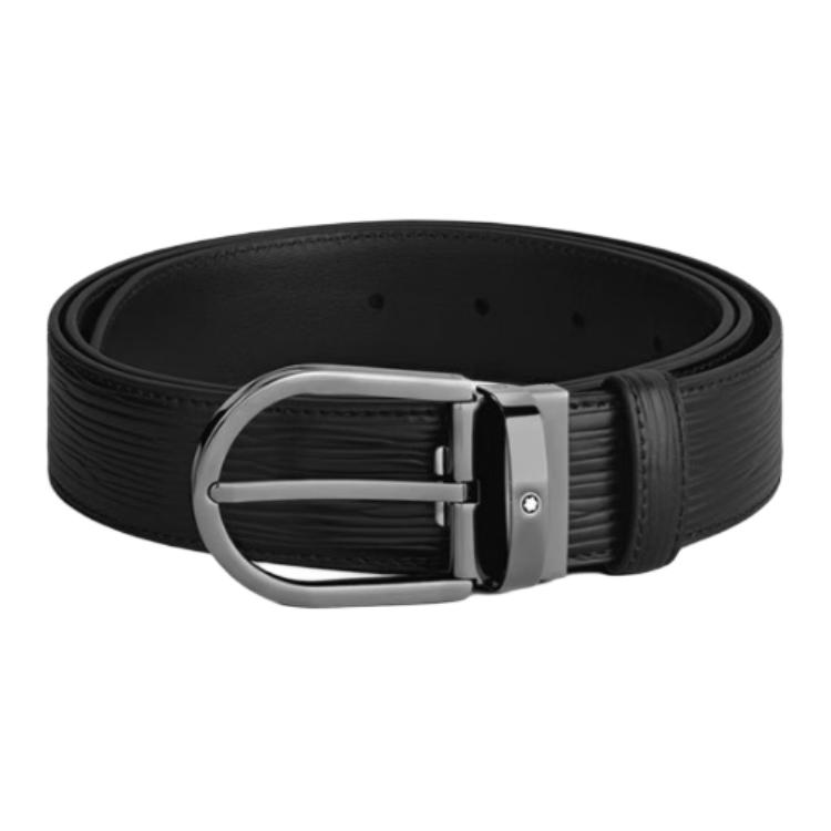 

Montblanc Мужской кожаный ремень из коровьей кожи, черный, ширина 3,5 см