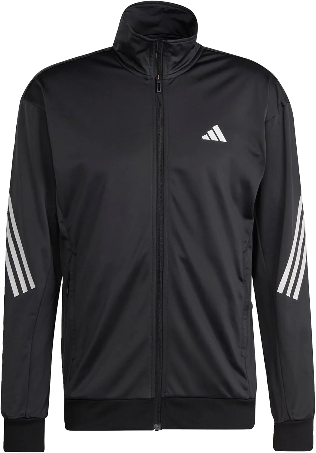 Мужская трикотажная теннисная куртка Adidas с тремя полосками, черный