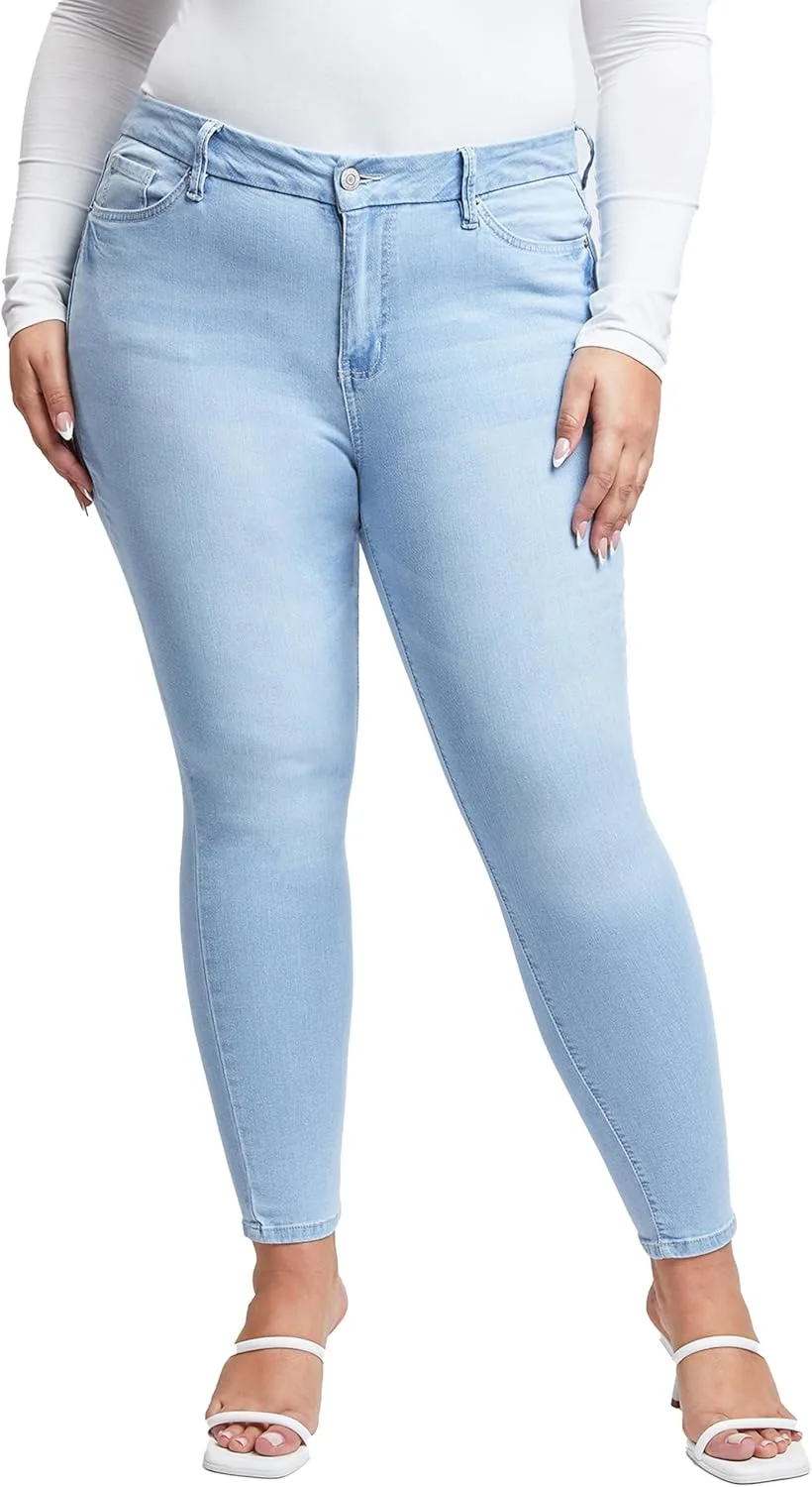

YMI Women's Plus Size Sustainable Curvy Fit Skinny Jeans