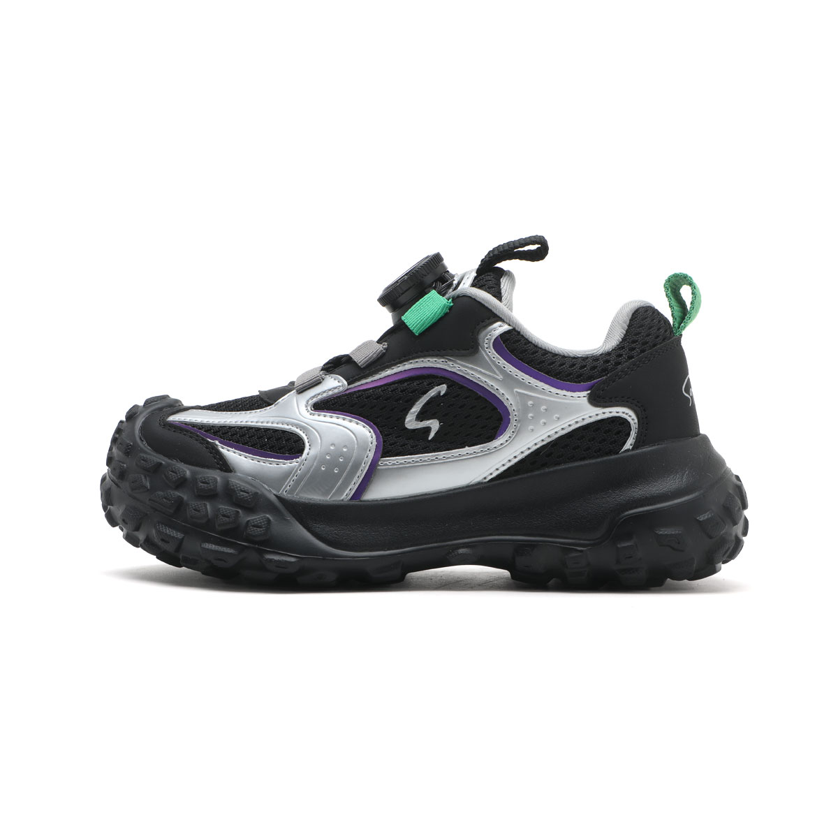 

Детские антиударные дышащие низкие повседневные кеды Kids' Satchi, серебро