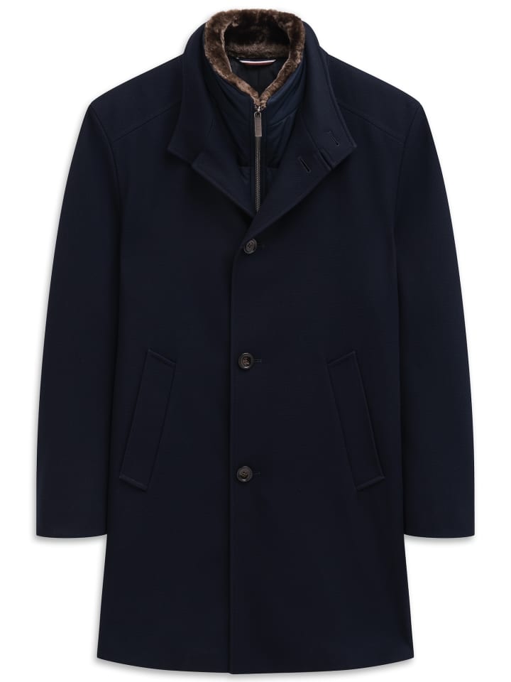 

Пальто с воротником-стойкой в цвете 390-синего цвета Bugatti