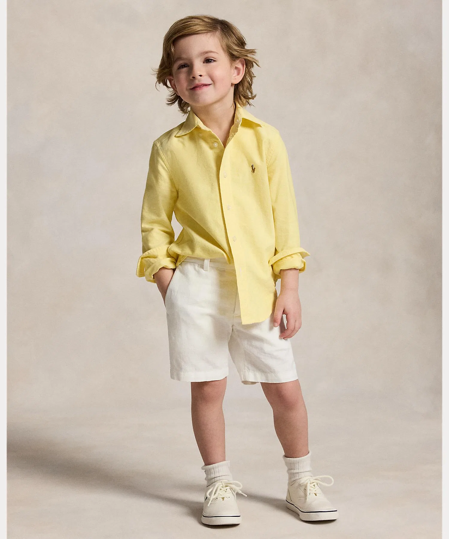 Детская рубашка Polo Ralph Lauren из хлопка — фото 4