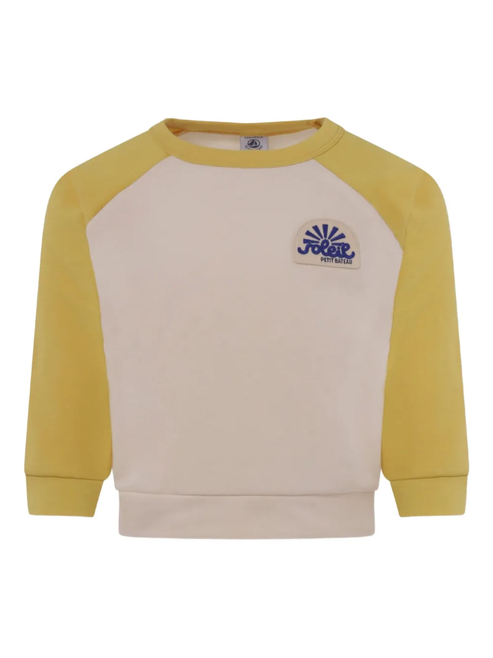 

Толстовка с логотипом и рукавами реглан Petit Bateau, нейтральный