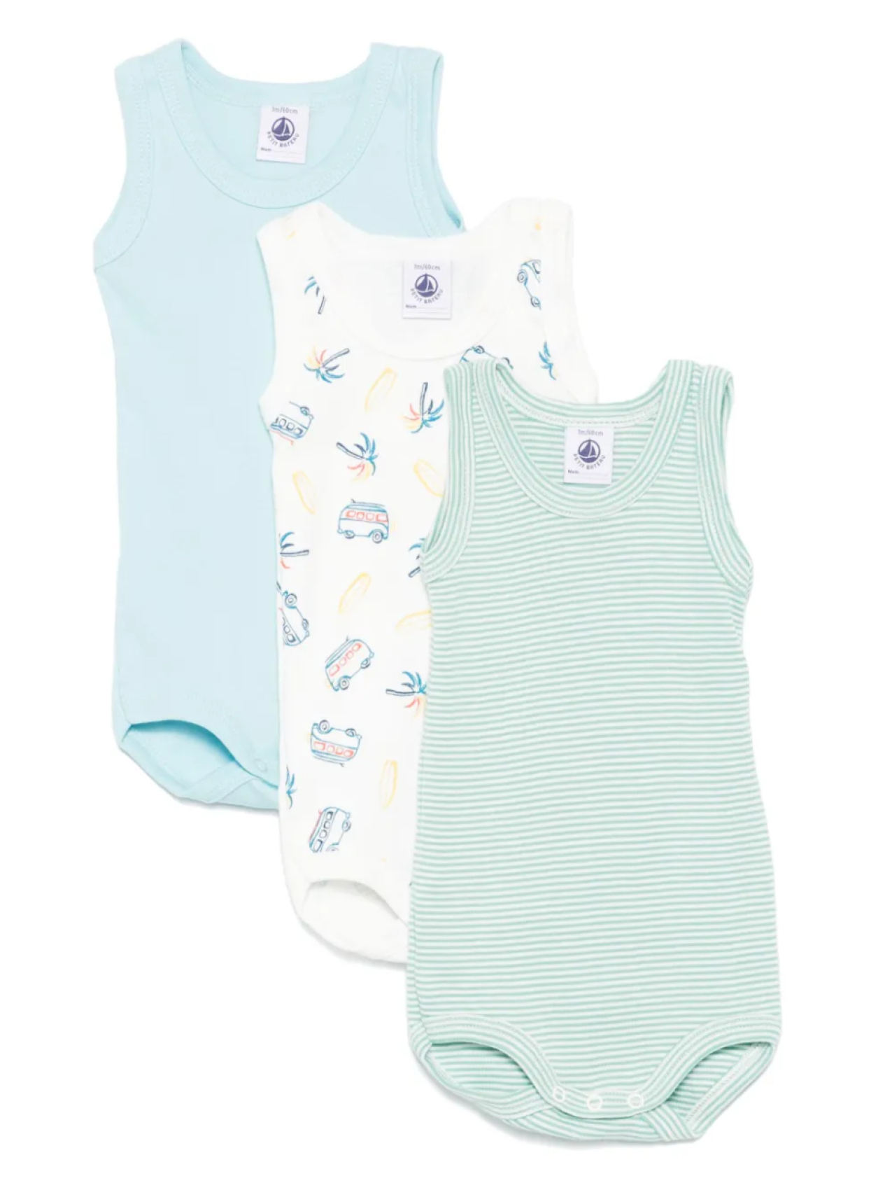 

Комплект боди Petit Bateau из хлопка, синий