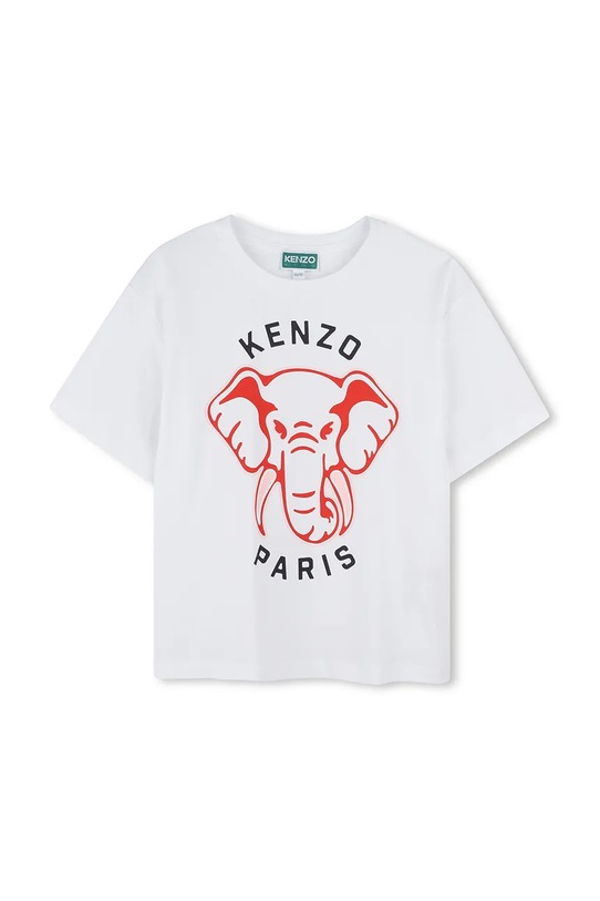 

Хлопковая футболка детская Kenzo Kids, белый