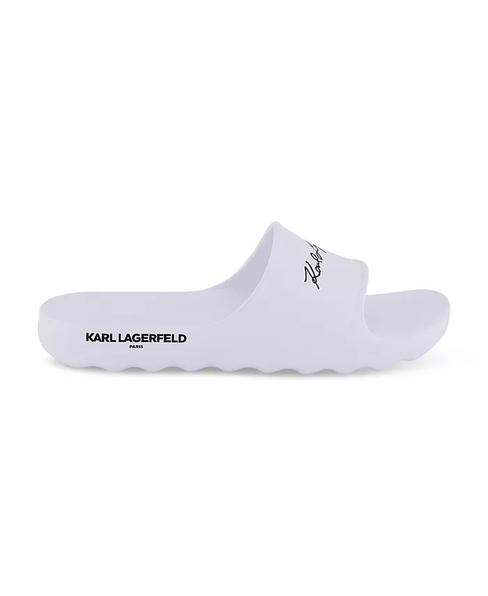 

Мужские слайды с логотипом Signature KARL LAGERFELD PARIS, белый