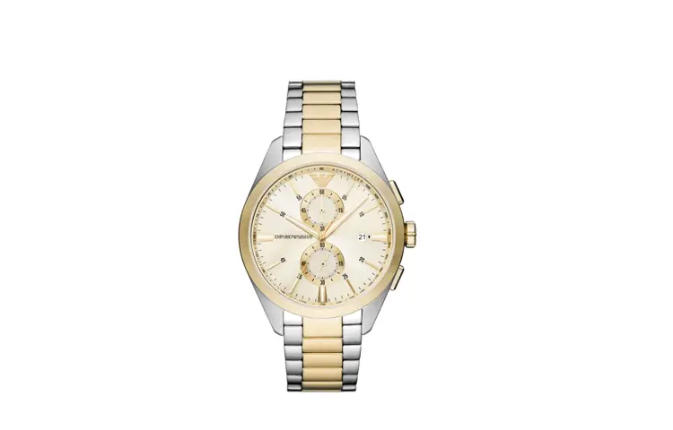 

EMPORIO ARMANI Часы Chronograph Two-Tone Stainless Steel Watch, Gold Dial