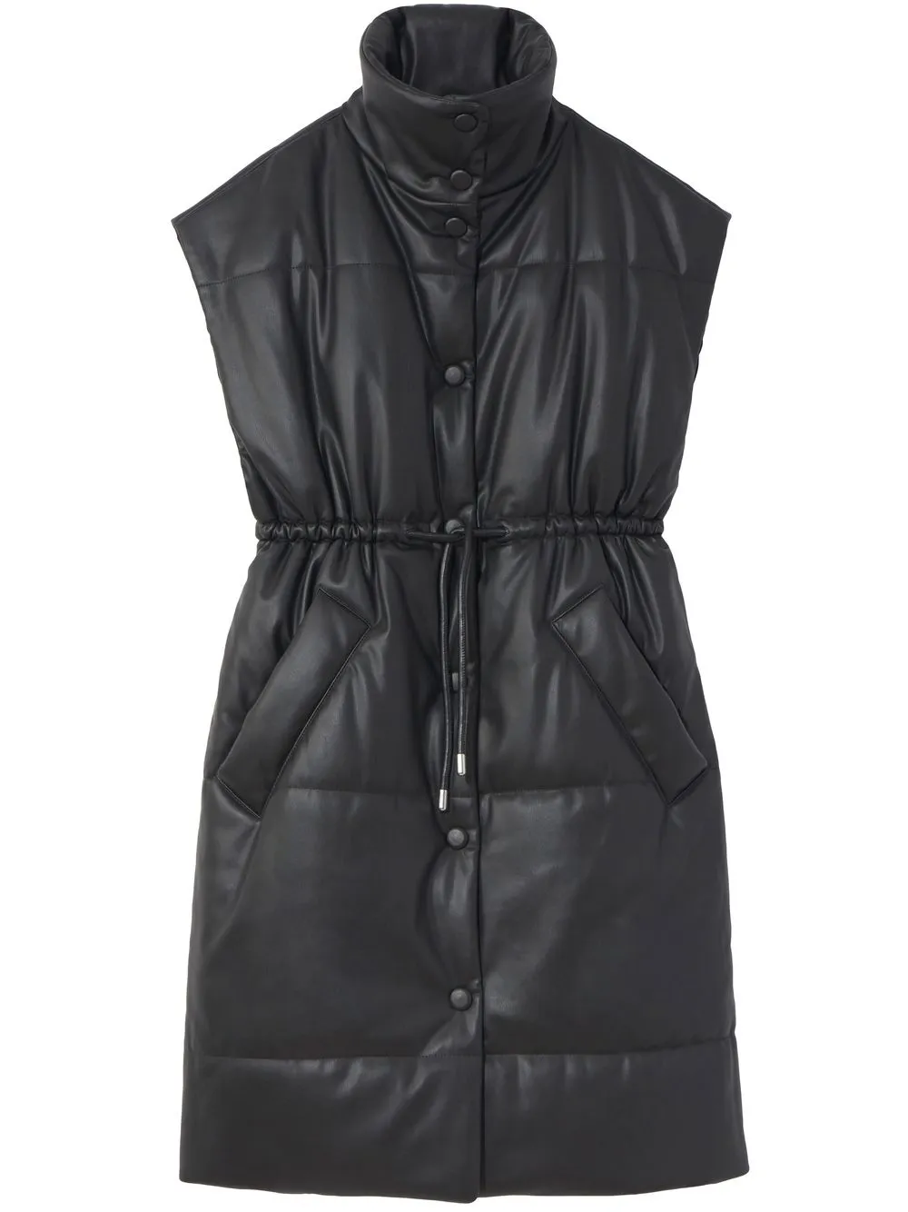 

Дутый жилет из искусственной кожи Proenza Schouler White Label, черный