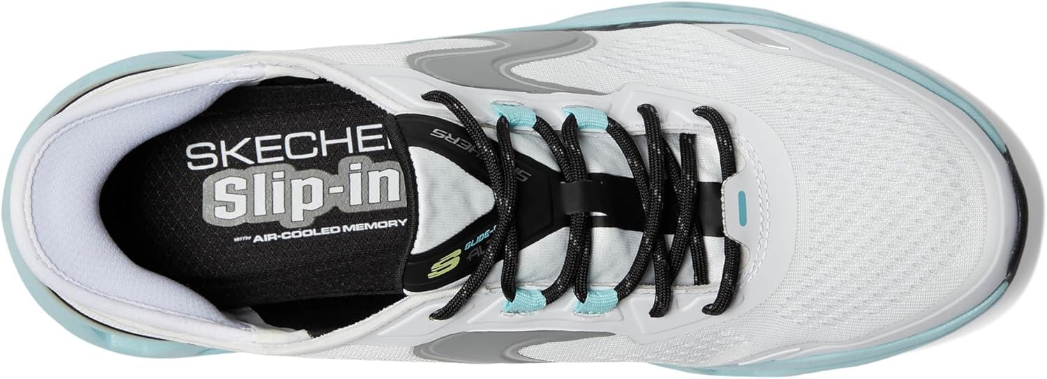 Мужские слипоны Skechers Hands Free: Go Walk Flex - обувь для плавного движения, белый/синий — фото 3