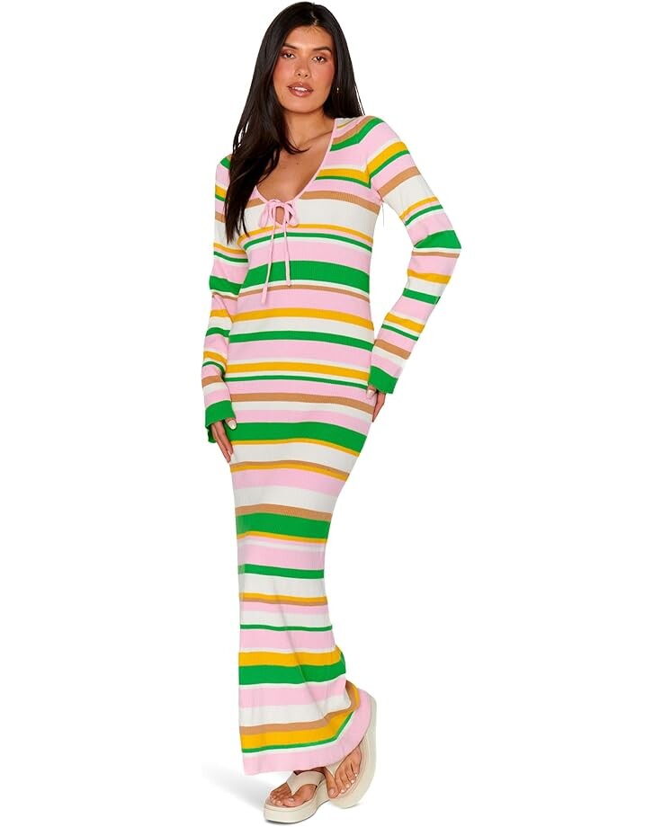 

Платье Show Me Your Mumu Vacay Maxi, цвет Multi Rib Knit