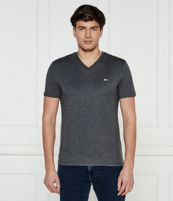 

Футболка мужская Tommy Jeans облегающего кроя с V-образным вырезом, черный