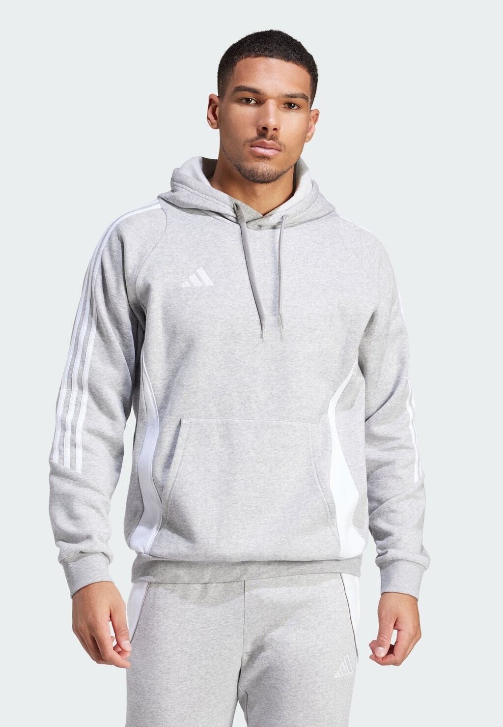 

Толстовка TIRO HOODIE adidas Performance, цвет medium grey heather white