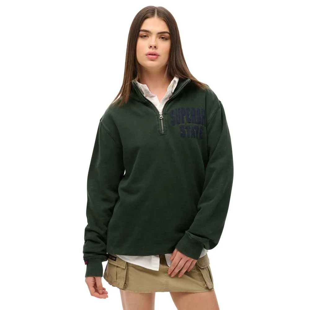 

Куртка Superdry Vintage Athletic Henley Pluse Size, зеленый