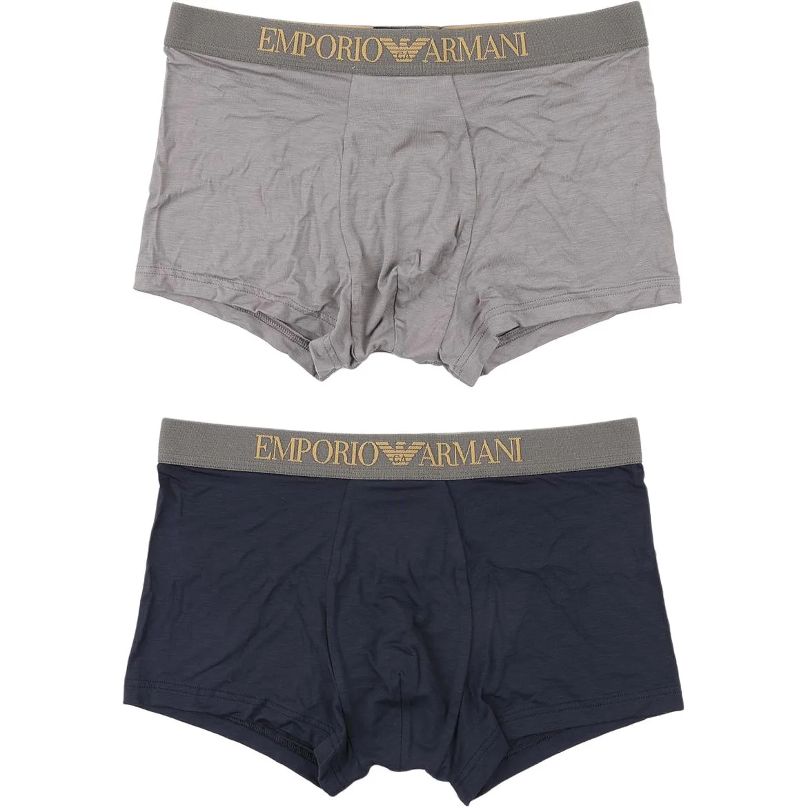 EMPORIO ARMANI Трусы боксеры с логотипом на поясе, набор из 2 штук