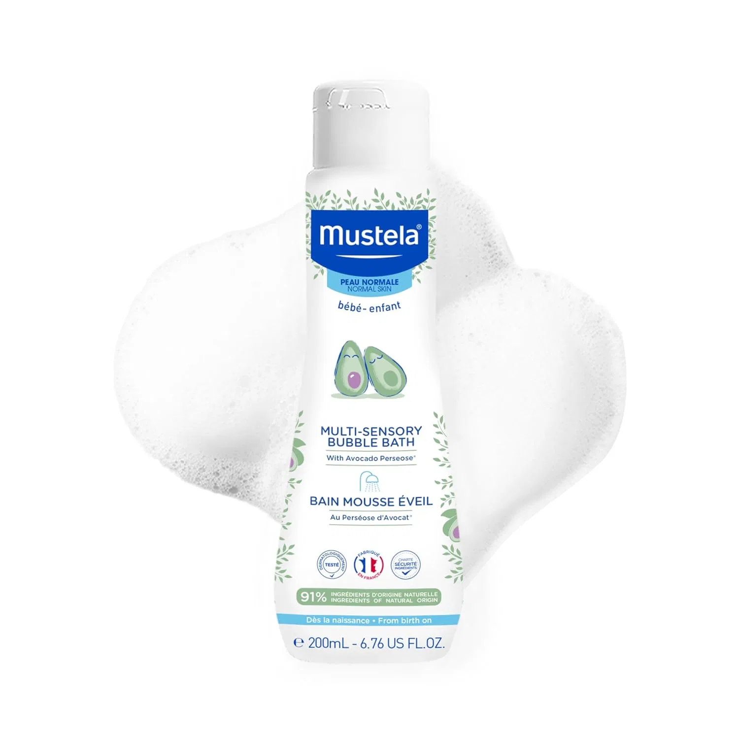 Мультисенсорная пена для ванны Mustela Baby, 200 мл Mustela, Nautical Blue