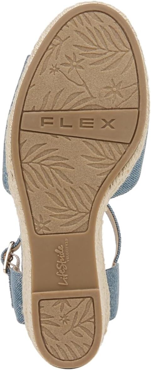 Сандалии LifeStride Tess Wedge Espadrille Sandals, цвет Blue Denim — фото 3