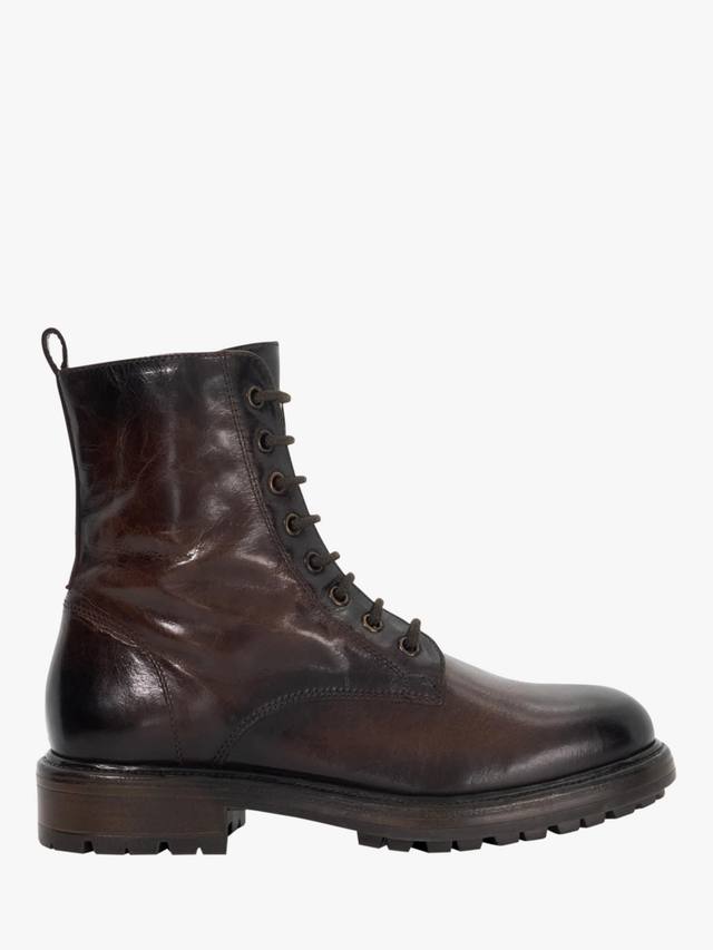 Кожаные ботинки Patley с шнуровкой до щиколотки Dune London, Dark Brown