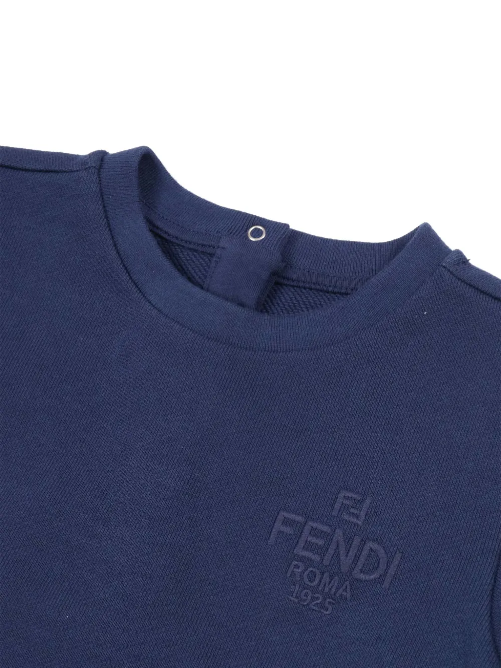 Толстовка с вышитым логотипом FENDI KIDS, синий — фото 3