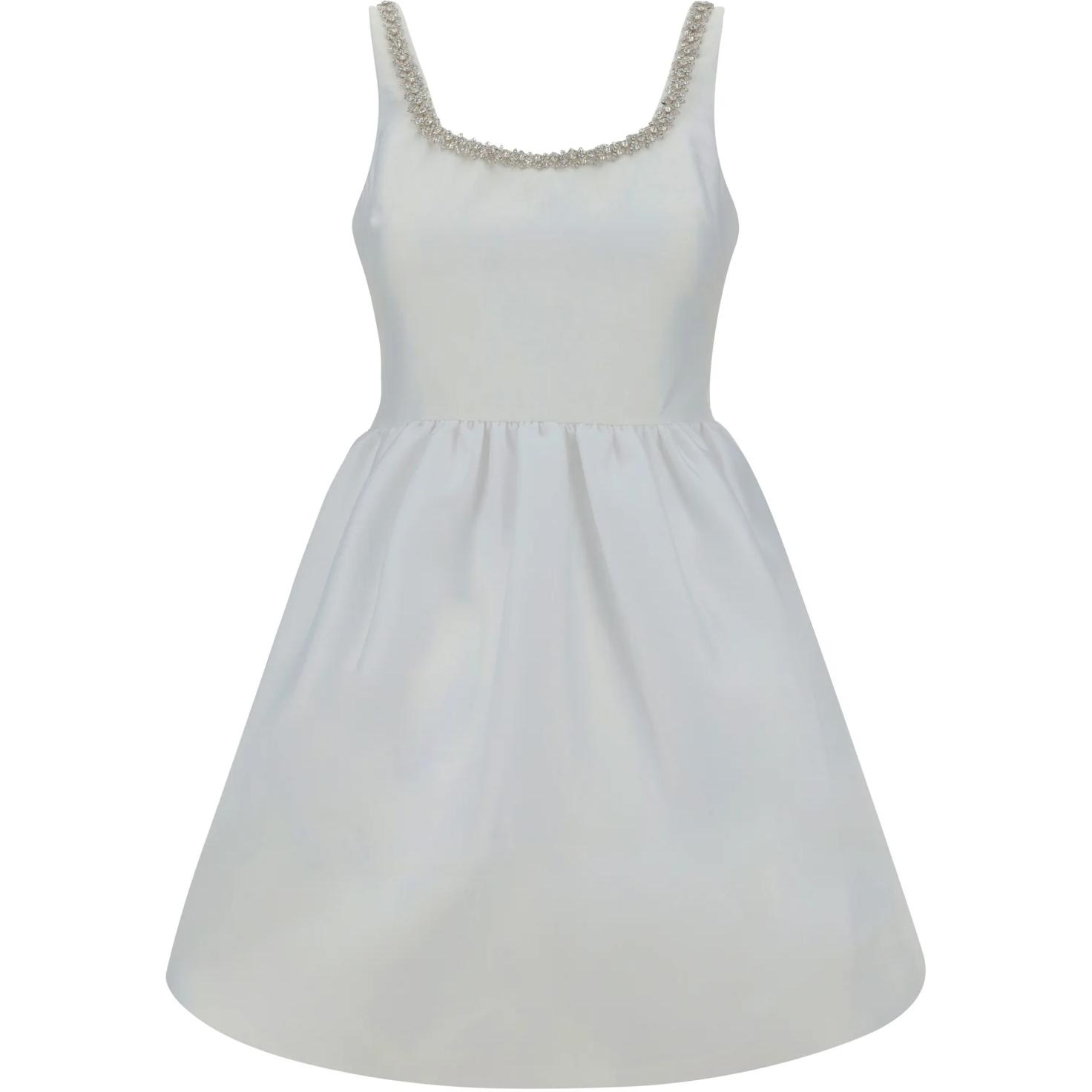 

Тафтяное миди-платье Self-portrait, белый