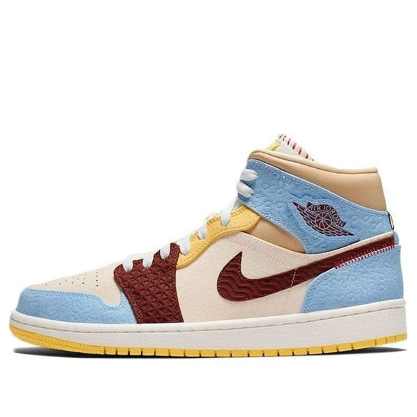 

Кроссовки 1 mid se x maison chateau rouge 'fearless' Air Jordan, мультиколор