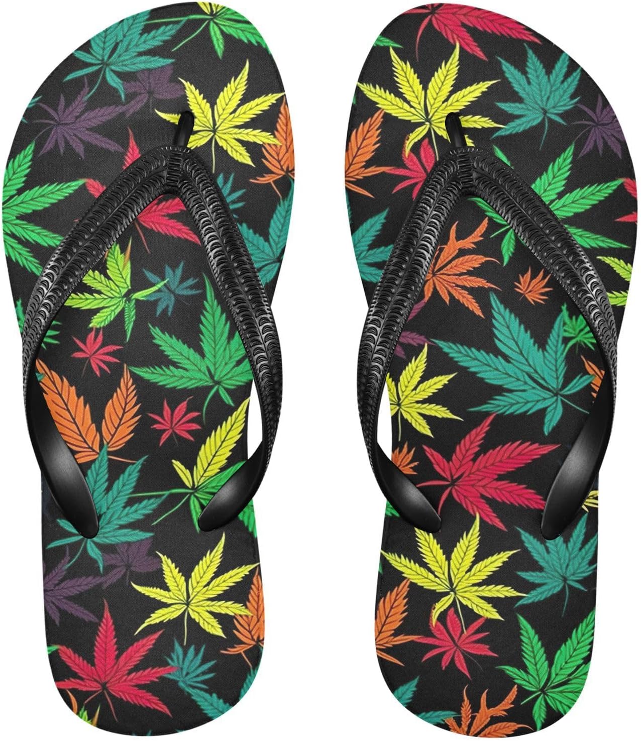 

SPRIPORT Красочные тонкие шлепанцы для женщин и мужчин, удобные повседневные вьетнамки с мягкой подкладкой и нескользящей резиновой подошвой, для ванной, душа, пляжа и прогулок летом, Multicoloured