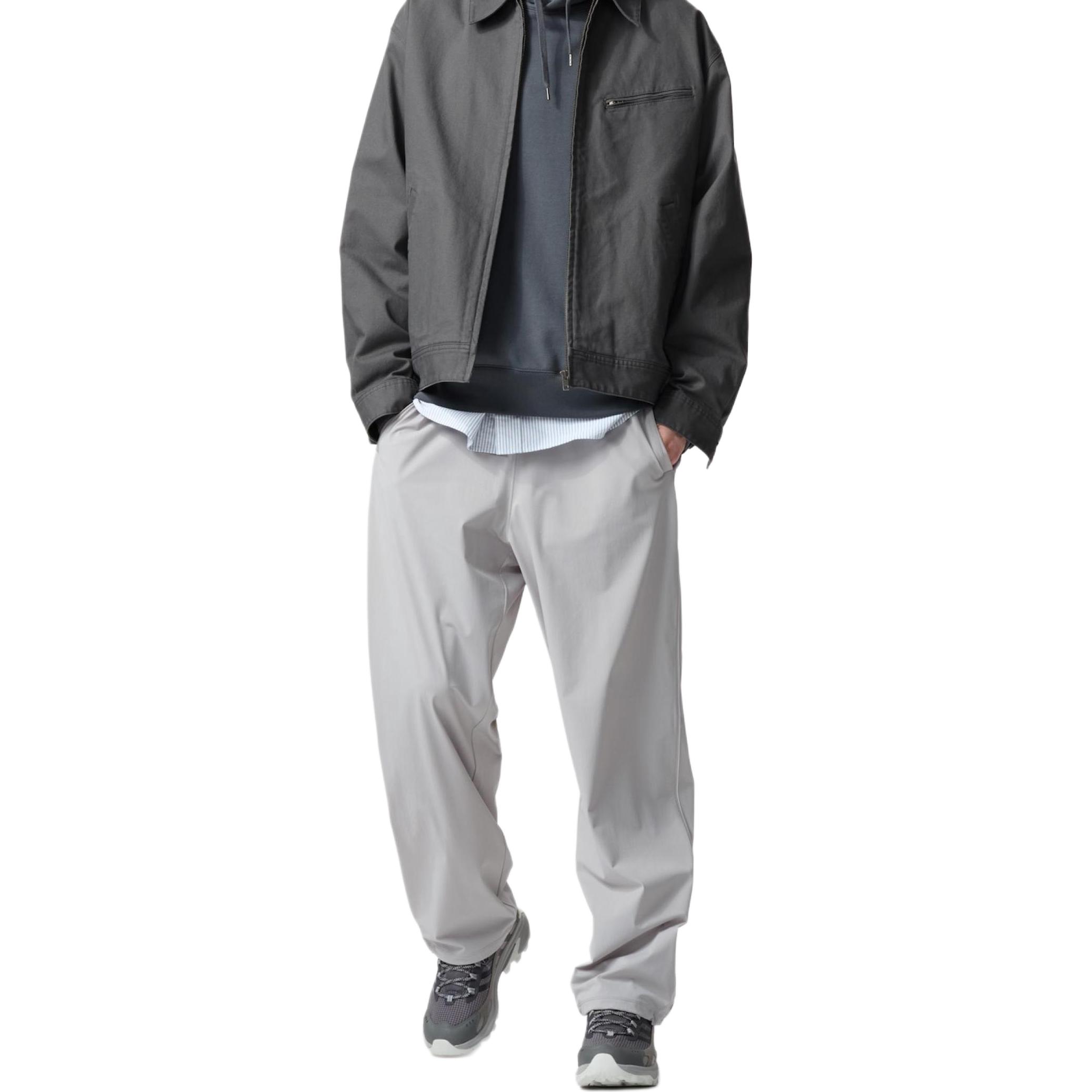 Повседневные брюки Unisex Smoke Gray UNIQLO, серый — фото 4