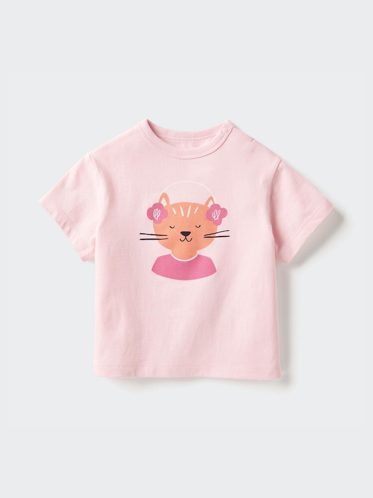 

Футболка joy of print dry с круглым вырезом Uniqlo, цвет 10 розовый