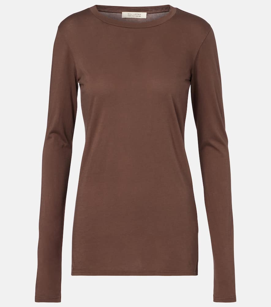 

Футболка из хлопкового джерси Susana Nili Lotan, Mocha