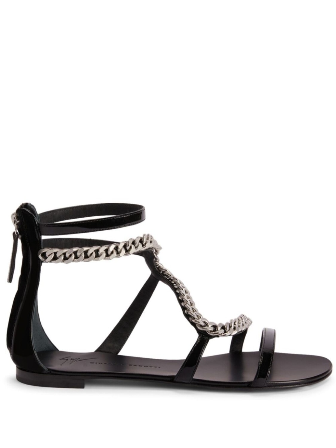 Giuseppe Zanotti сандалии Samantha с цепочкой, черный