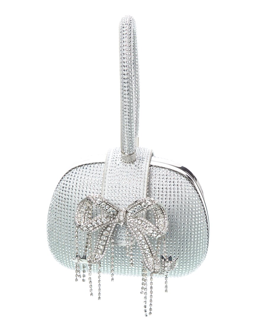 

Self-Portrait Клатч с верхней ручкой и стразами, серебряный