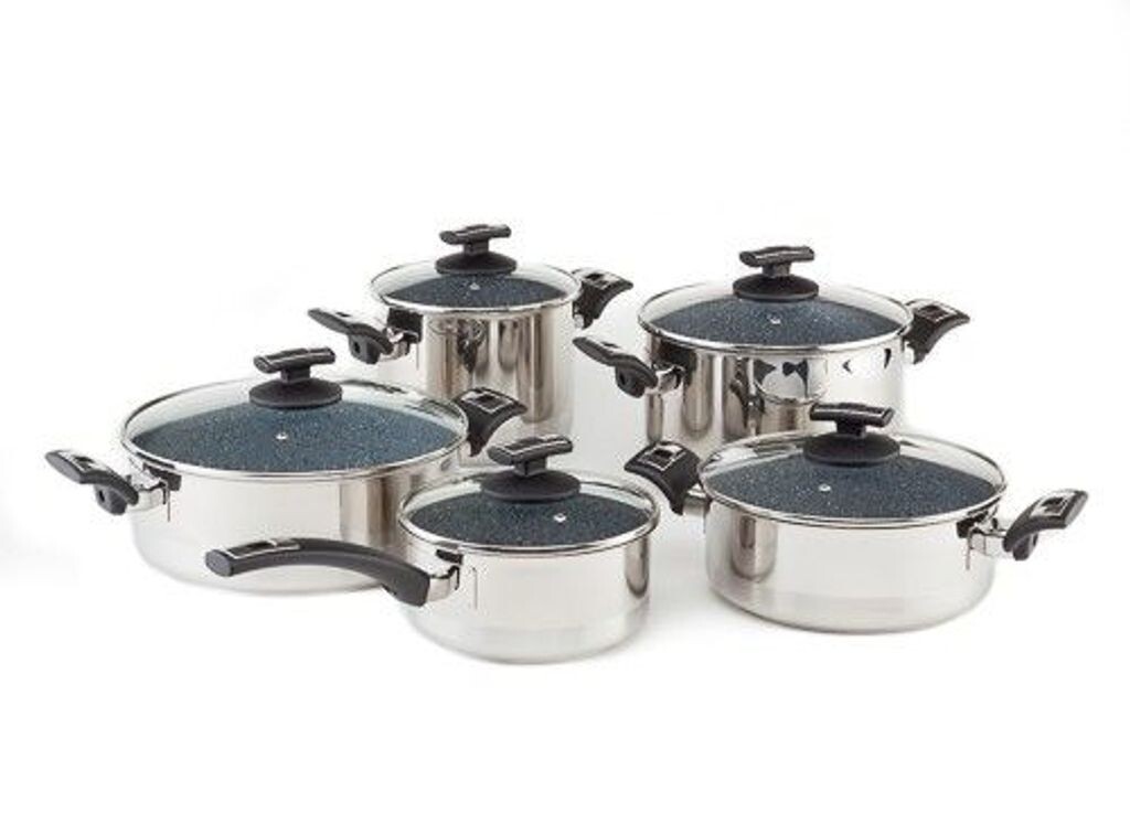 

Ceramax для комфорта, 10 деталей, керамическая поверхность серый гранит KOLIMAX