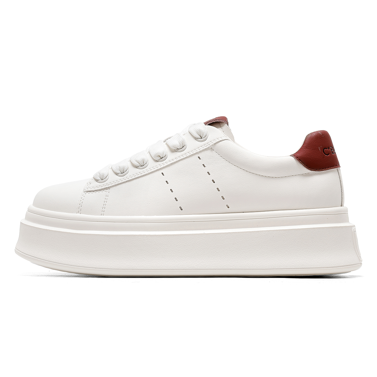 

Кроссовки C°BANNER Skateboarding Shoes Women's Low-top White/Red, белый/красный