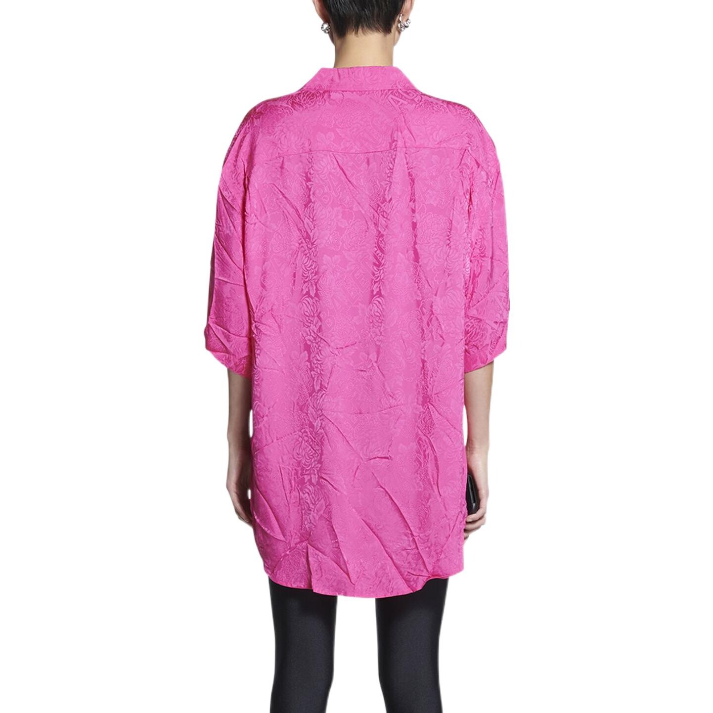 Рубашка женская розовая Balenciaga — фото 4