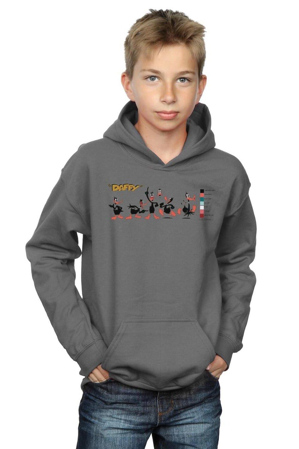 

Толстовка с цветовым кодом Daffy Duck Looney Tunes, серый