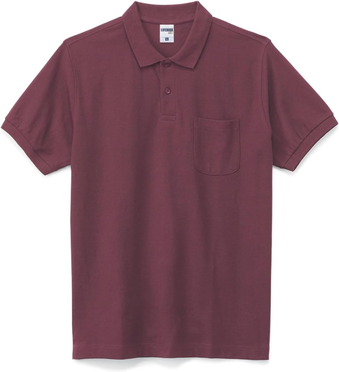 

Мужская поло-рубашка Cotton STAFF MS3114 CVC Pique Dry с карманами Lifemax, красный/бордовый