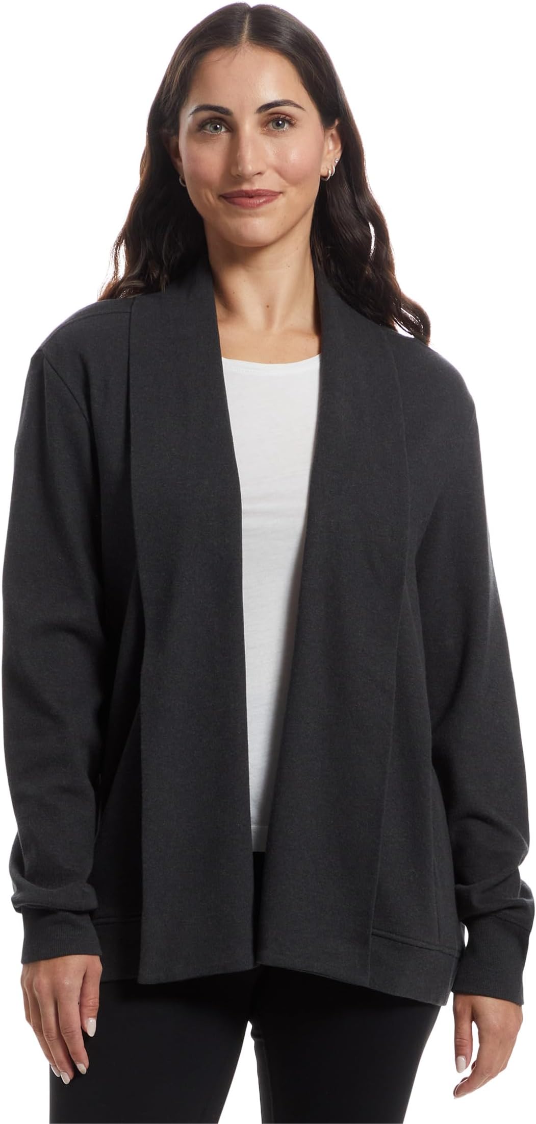 

Свитер PACT Women's Airplane Short Drape Cardigan, Charcoal Heather