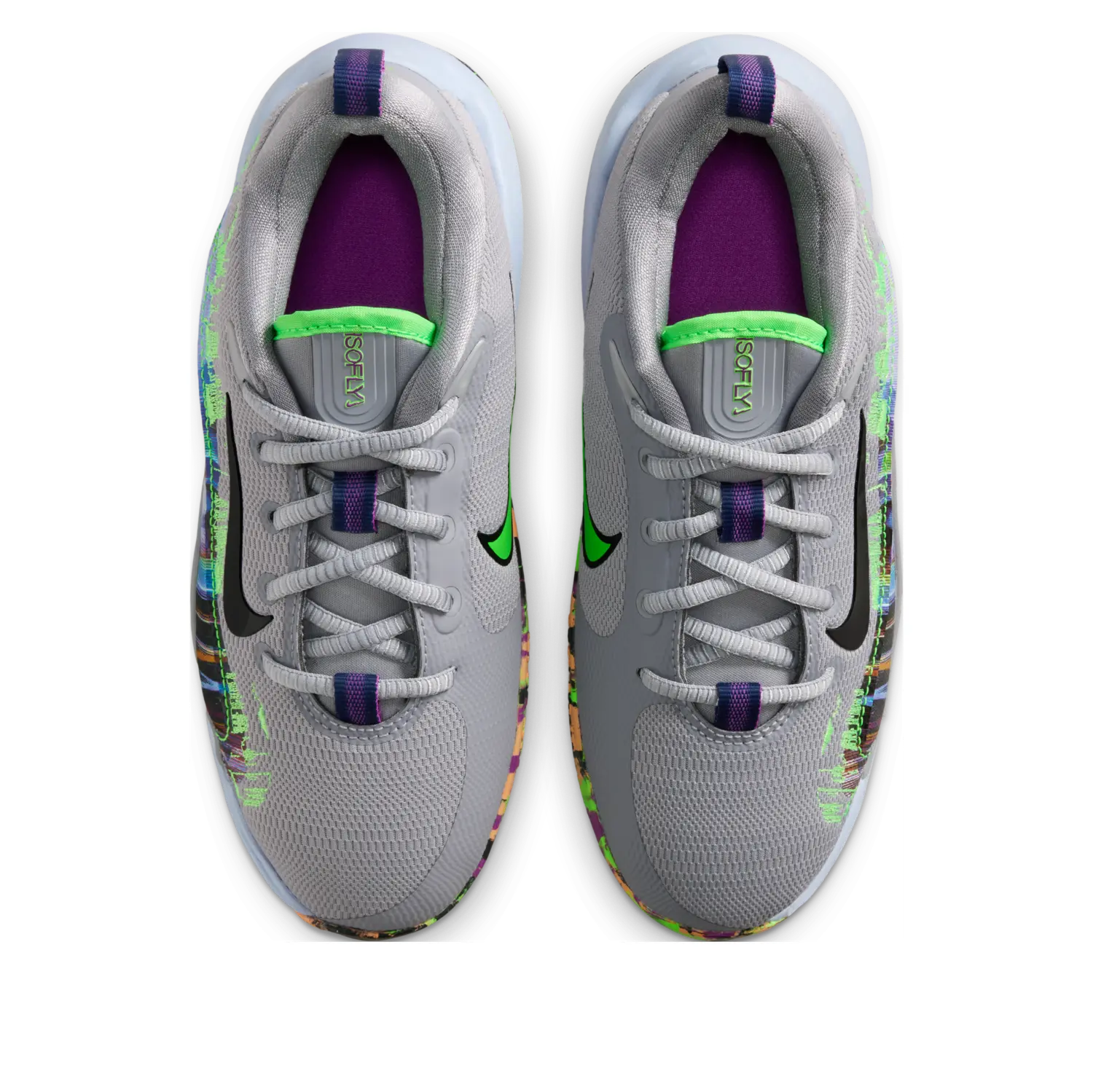 Кроссовки (GS) Nike IsoFly 'Cement Grey Green Strike' — фото 4