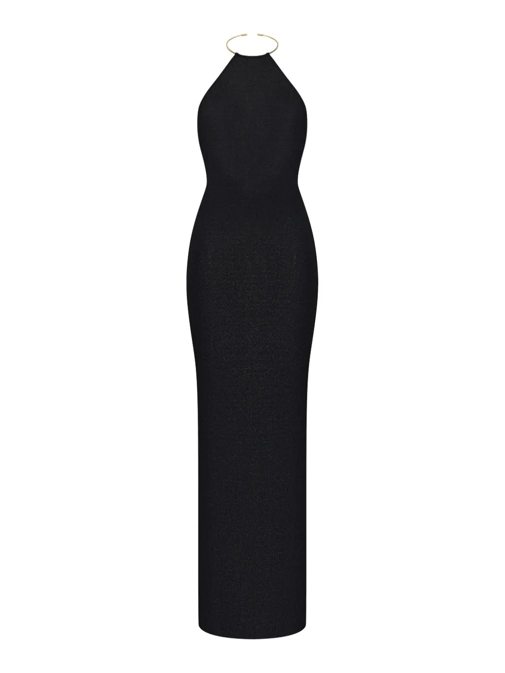 

Платье макси с вырезом халтер и открытой спиной KOROBEYNIKOV, черный