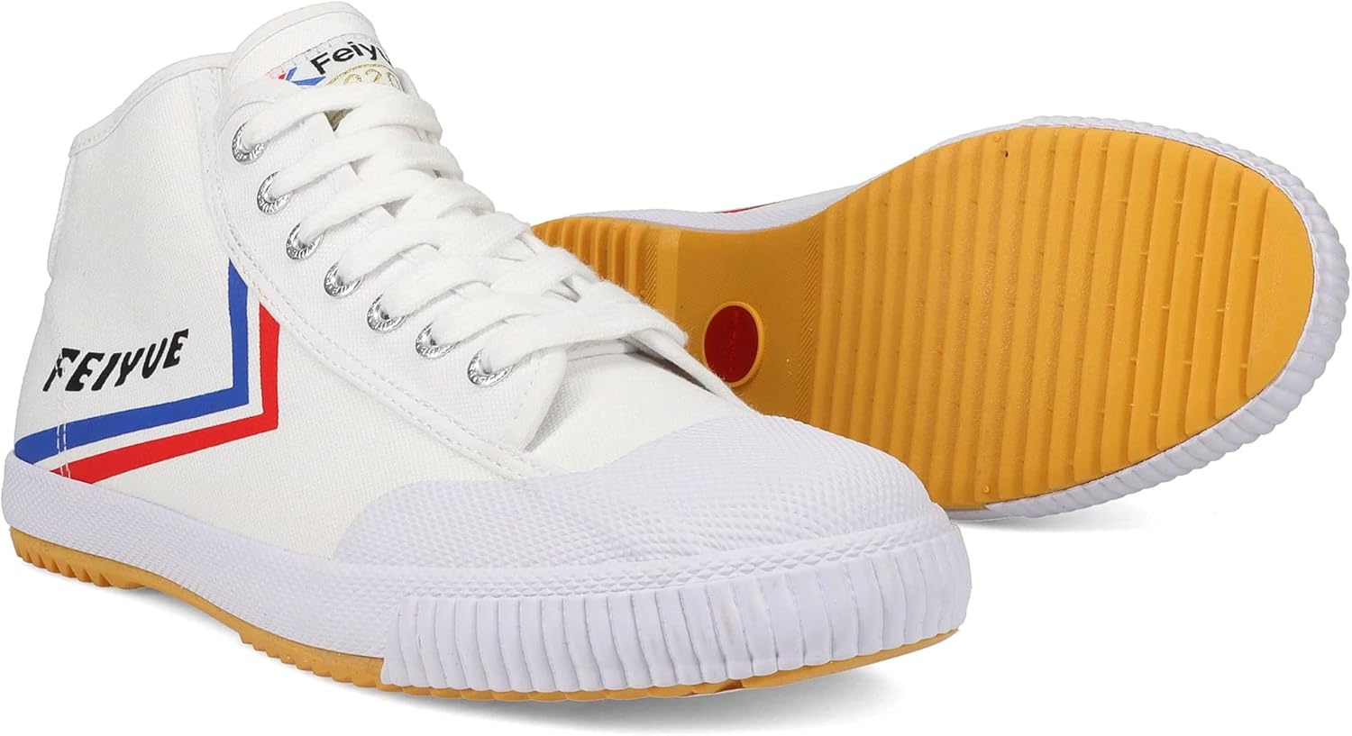 FEIYUE Fe Mid 1920 Холщовые Боевыe Туфли, Унисекс Средние Кроссовки для Боевых Искусств, Паркура, Тяжелой Атлетики и Для Повседневной Носки, белый — фото 2