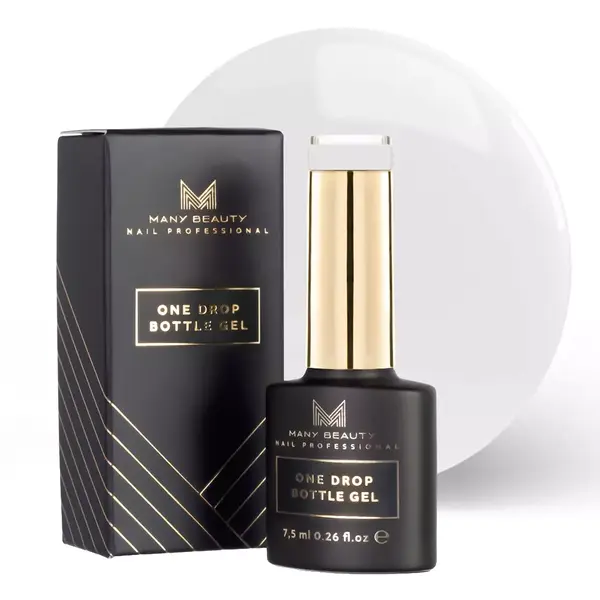 

Однофазный гель для маникюра, 003 белый, 15 мл Many Beauty One drop bottle gel, цвет white