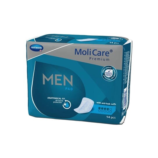 

Анатомические впитывающие прокладки, 4 капли, 14 шт. Molicare Premium Men Pad, Hartmann