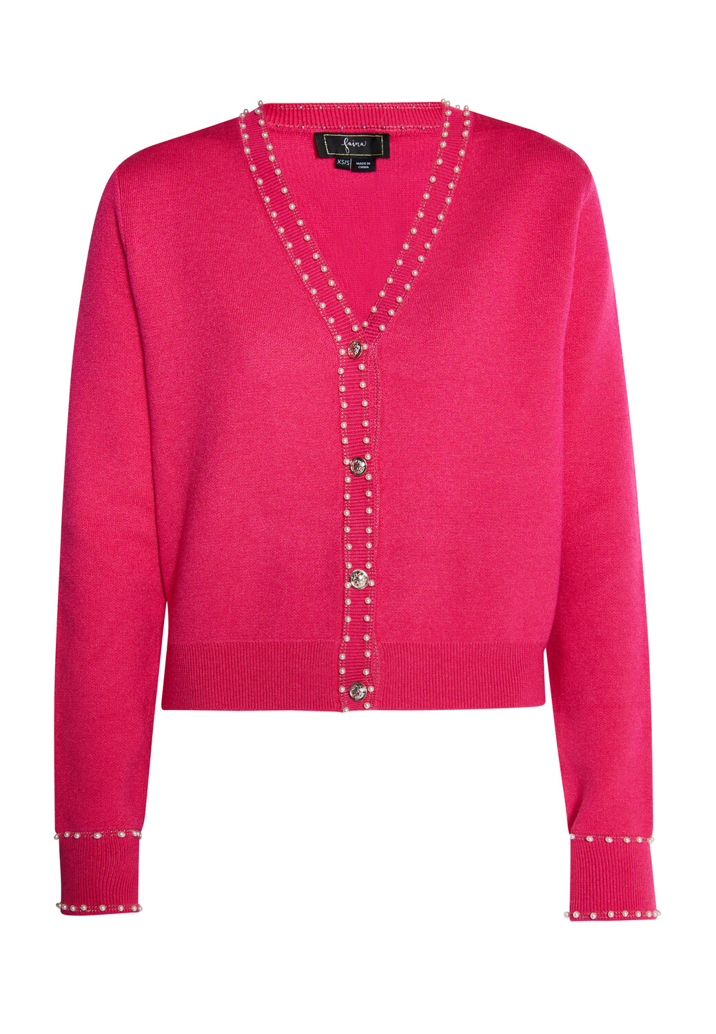 

Толстовка faina Strickjacke Mit Perlen, розовый