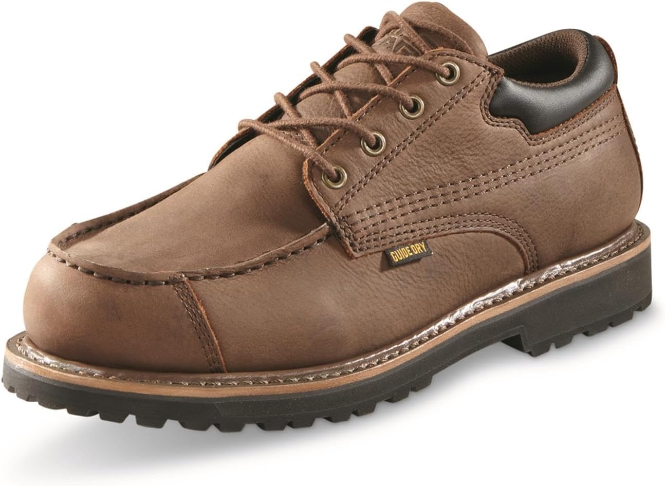 Мужские водонепроницаемые оксфорды Guide Gear Rugged Timber; стельки отводящие влагу, повседневная обувь, Canteen Brown — фото 2
