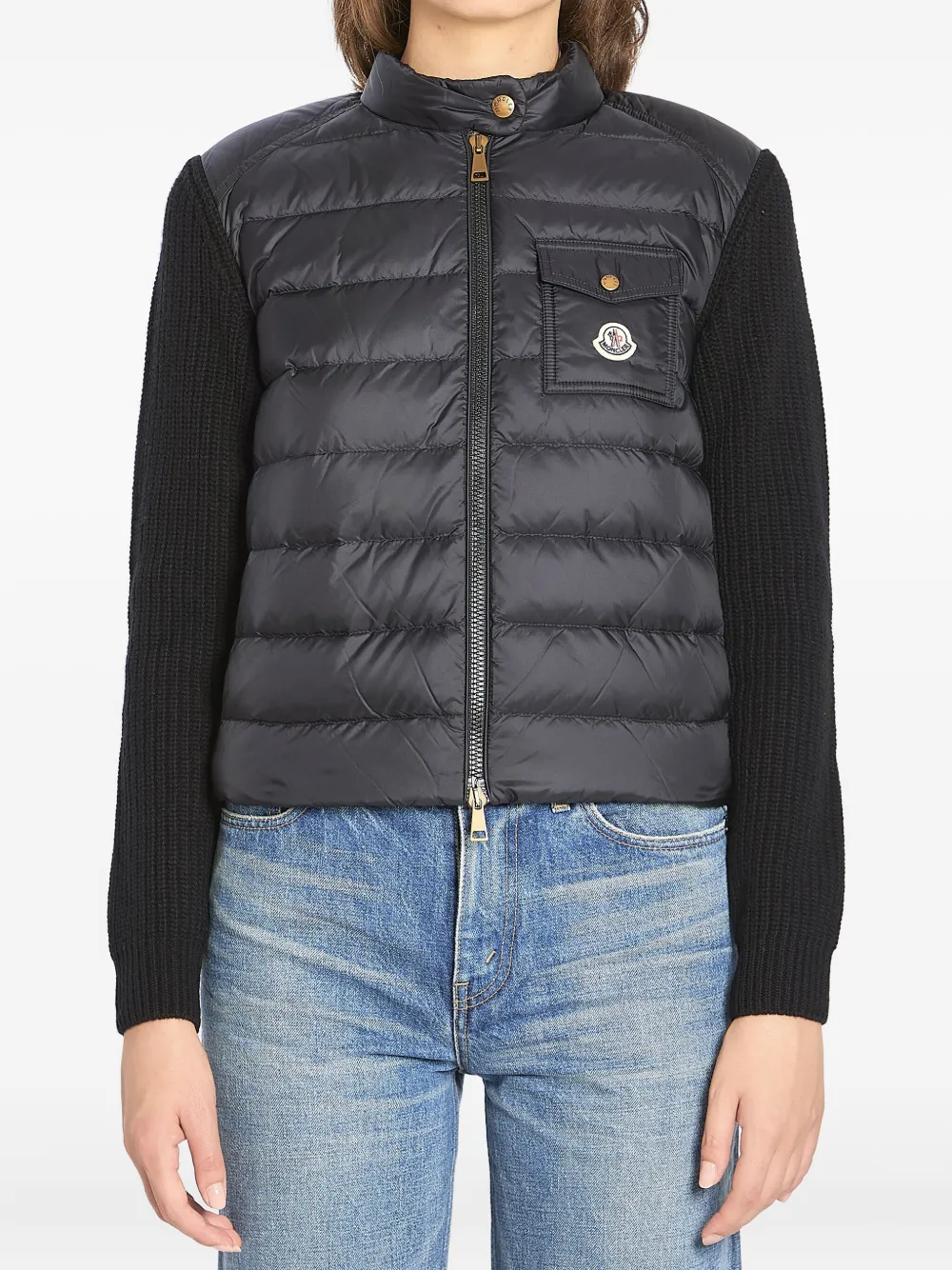 

Утепленная куртка из смесовой шерсти MONCLER, черный