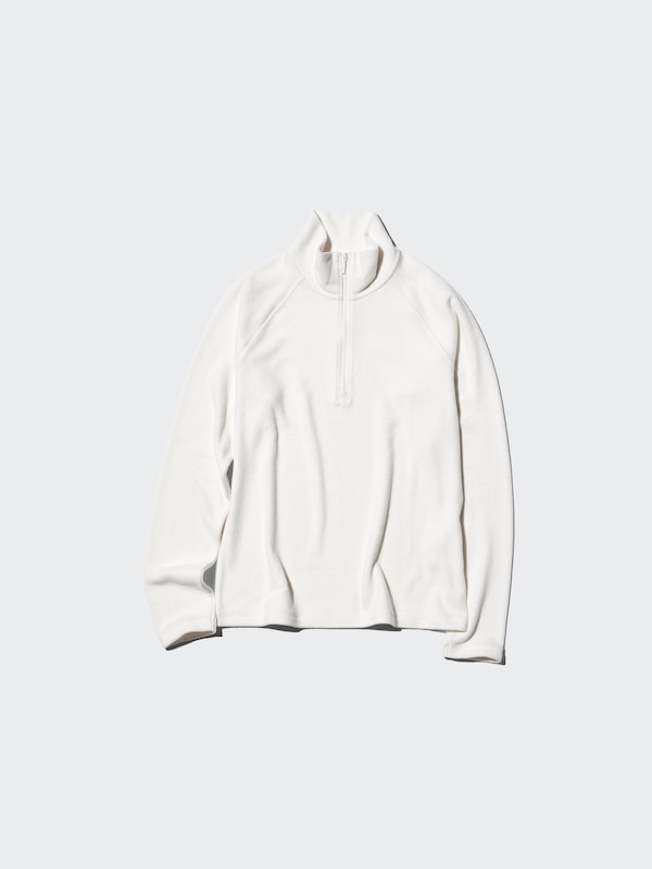 Флисовая футболка HEATTECH с молнией 1/2 Uniqlo, 08 dark grey — фото 3