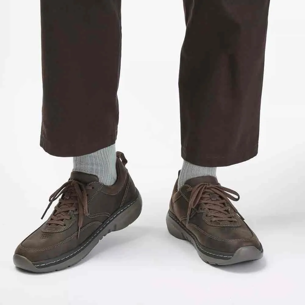 Мужские кроссовки Clarkspro и кроссовки Clarks на шнуровке, темно-коричневый — фото 2