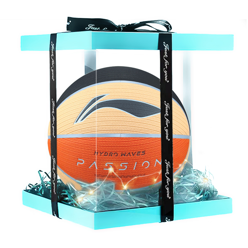 

LINING Баскетбольный мяч Badfive PU черный оранжевый размер 7 тренировочный unisex