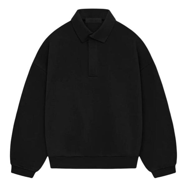 

Рубашка поло ss24 long sleeve polo shirt 'jet black' Fear Of God Essentials, черный